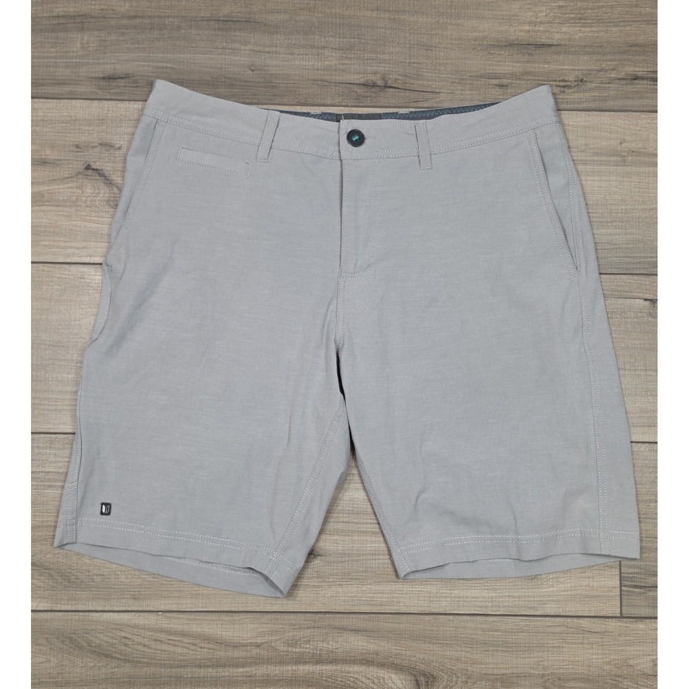 Link Soul Cotton/Poly Blend Stretch Brown Grey Lightweight Golf Shorts - SZ 34